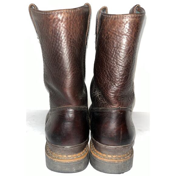 Georgia Giant Wellington Pull-On Work Boots G4274 Brown Men's Size 11.5 M - Picture 4 of 9